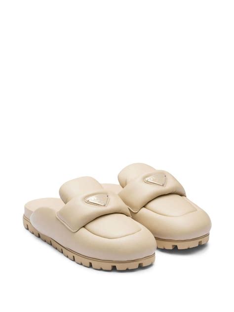 prada tan slippers|prada slippers for women.